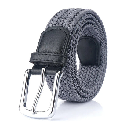Unisex Gürtel Gewebe Elastikband Silberne Metallschnalle Jeans Geeignet Alltag Freizeit