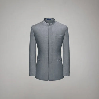 Hochwertiger Herrenanzug aus Wolle und Seide in Tiefblau – Slim Fit für formelle Anlässe und Hochzeiten