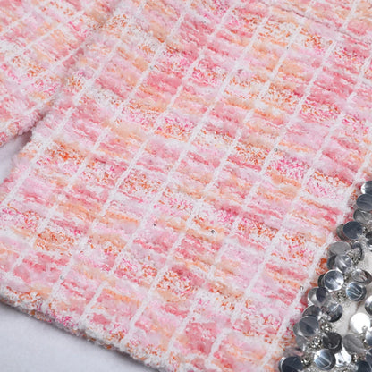 Eleganter Damen-A-Linien-Rock mit hohem Bund und Patchwork-Design im minimalistischen Stil