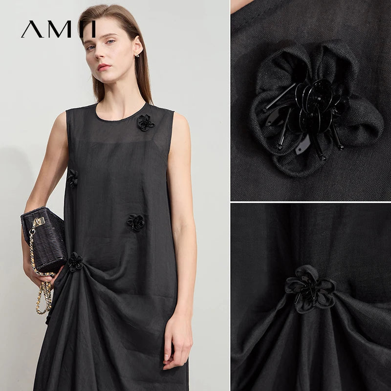 Elegantes Langes Damenkleid Ärmelos Für Damen Bequem Im Sommer