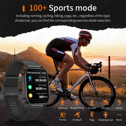 LIGE Neue Smartwatch für Herren, robust, Militär, Bluetooth, Anruf, Sport, Herzfrequenz, IP68, wasserdicht, Outdoor-Smartwatches mit Taschenlampe
