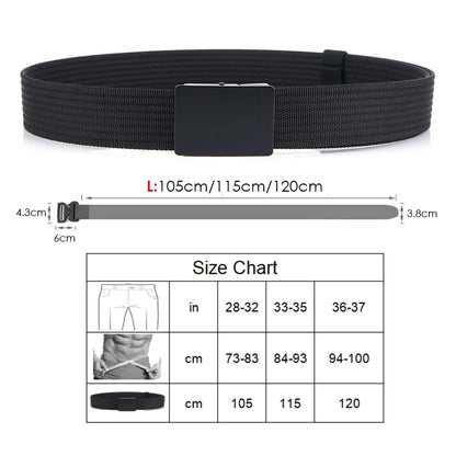 Unisex Gürtel aus Nylon mit Metall-Schnalle im taktischen Militärstil, Breite 3,8 cm