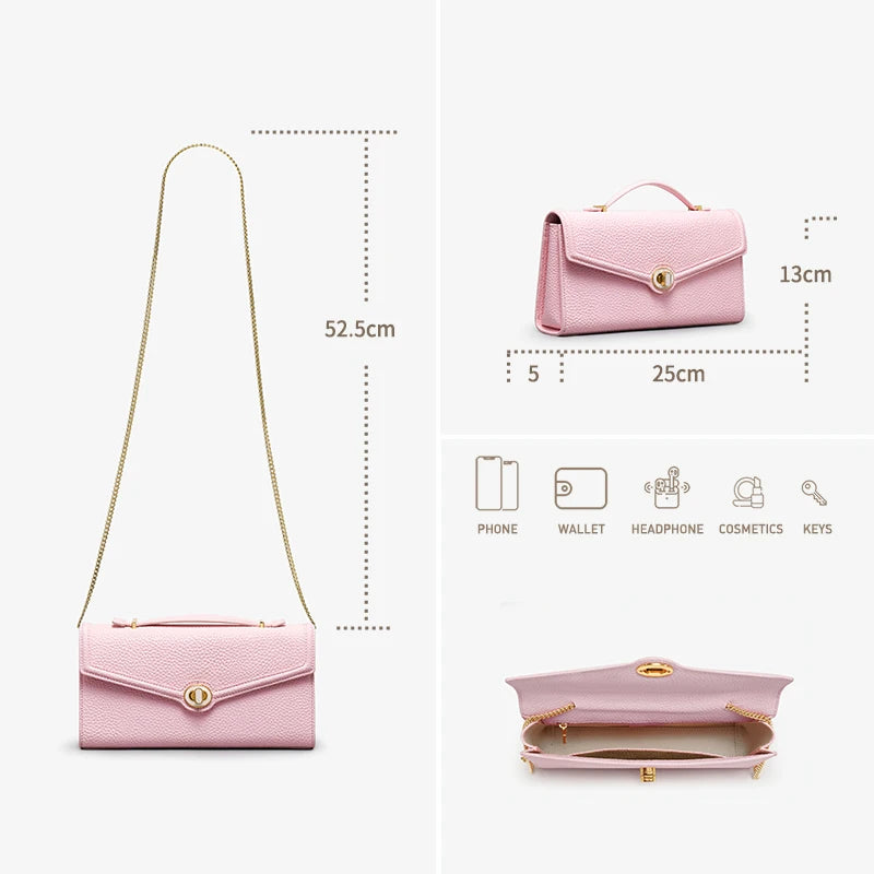 Elegante Damen Leder Handtasche Stilvolles Abenddesign Für Galas