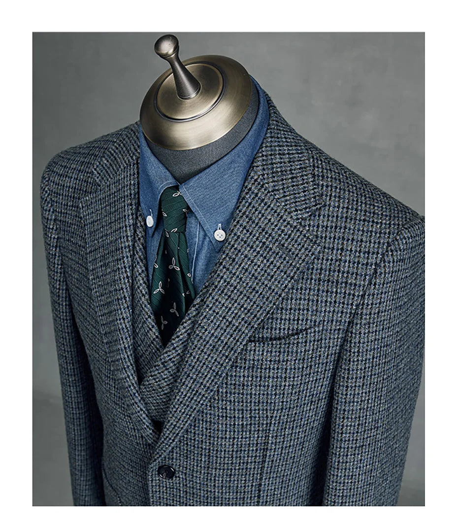 Eleganter Herrenanzug in Schwarz mit Blazer, Weste und Hose – ideal für Hochzeiten, Partys und den täglichen Business-Look, auch in großen Größen erhältlich.