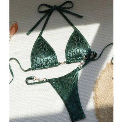Blumiger, sexy Bikini-Set für Damen – ideal für Strand und Pool