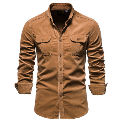 Herren Business Casual Hemd aus 100 Prozent Baumwolle im einfarbigen Slim Fit