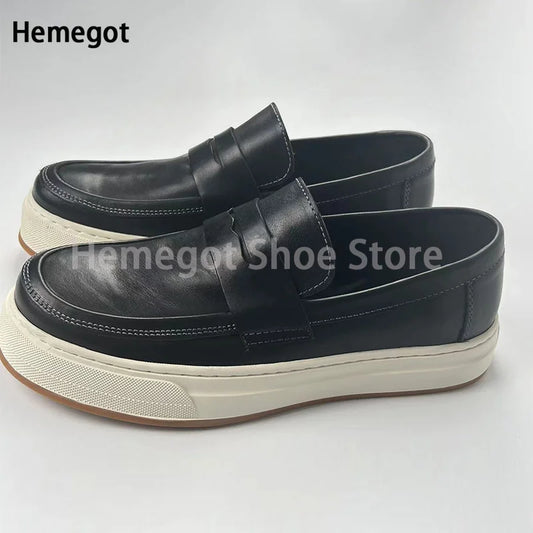 Elegante Herren-Loafer mit dicker Sohle – stilvoll & komfortabel