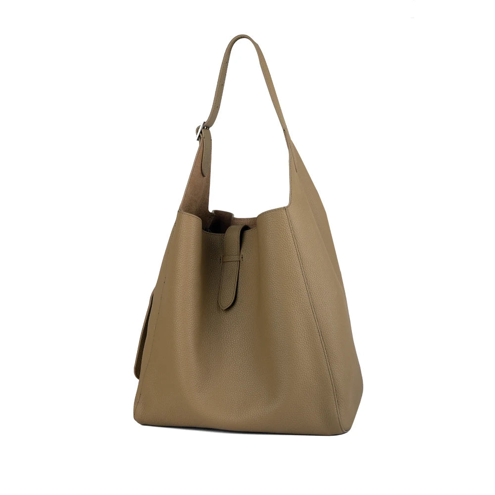Kalbsleder Hobo-Tasche | Großes Fassungsvermögen