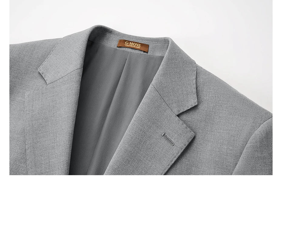 Herren-Anzugset mit Blazer und Hose in tiefem Blau und Khaki – modischer Seersucker für Frühling und Sommer, ideal für Hochzeiten und Büro.