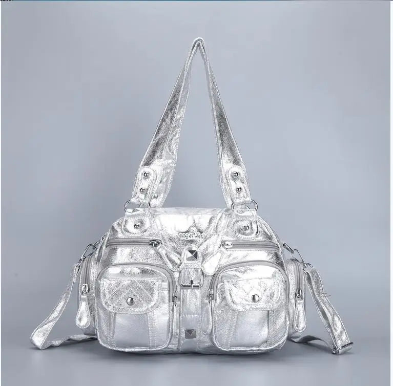 Damen-Handtasche Vintage Satchel Top-Handle aus PU-Leder Mit Innenfach und Ideale Geschenkidee