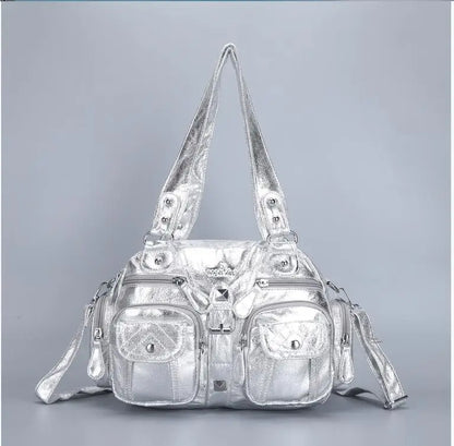 Damen-Handtasche Vintage Satchel Top-Handle aus PU-Leder Mit Innenfach und Ideale Geschenkidee