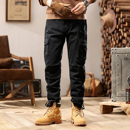 Herren Cargo Hosen im militärischen Design mit mehrfarbiger Tarnung