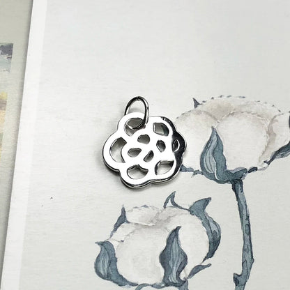 Damen-Charm-Anhänger Rosen Ornament Glamour romantisch aus Sterlingsilber