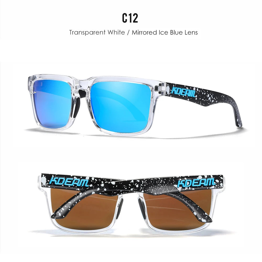 Sonnenbrille quadratisch polarisiert 37 Farben UV400 lässig Outdoor Unisex