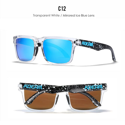 Sonnenbrille quadratisch polarisiert 37 Farben UV400 lässig Outdoor Unisex