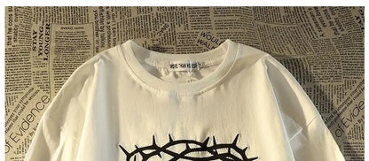Herren-Pullover mit O-Ausschnitt und Cartoon-Print – warmes, modisches Design für Herbst und Winter