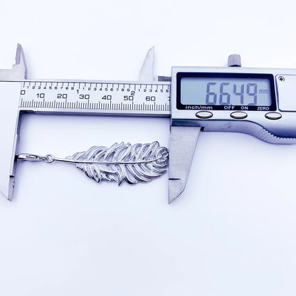 Damen-Charm-Anhänger Federn romantisch Winter aus Sterlingsilber