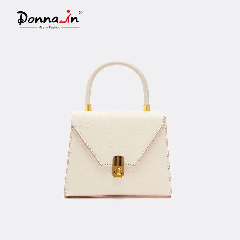 Spaltleder Damen-Handtasche | Unifarbenes Alltagsmodell