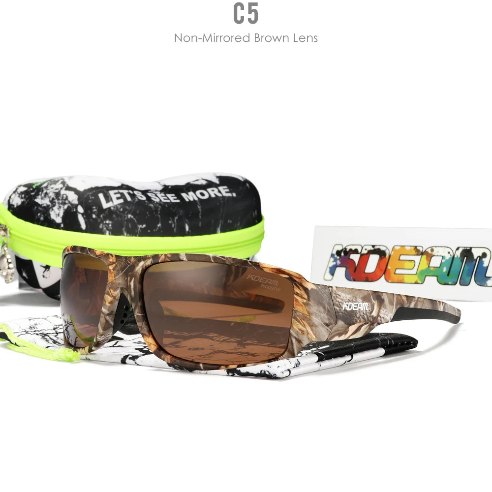 Sonnenbrille Sport polarisiert Cat.3 Druckmuster Rahmen Herren