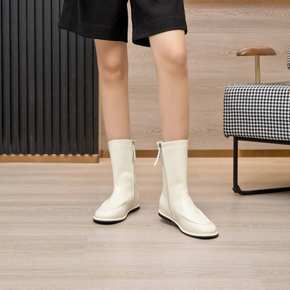 AIYUQI Women Ankle Boots 2025 New Genuine Leather Short Boots Women Flat Winter Fashion Women Knight Boots