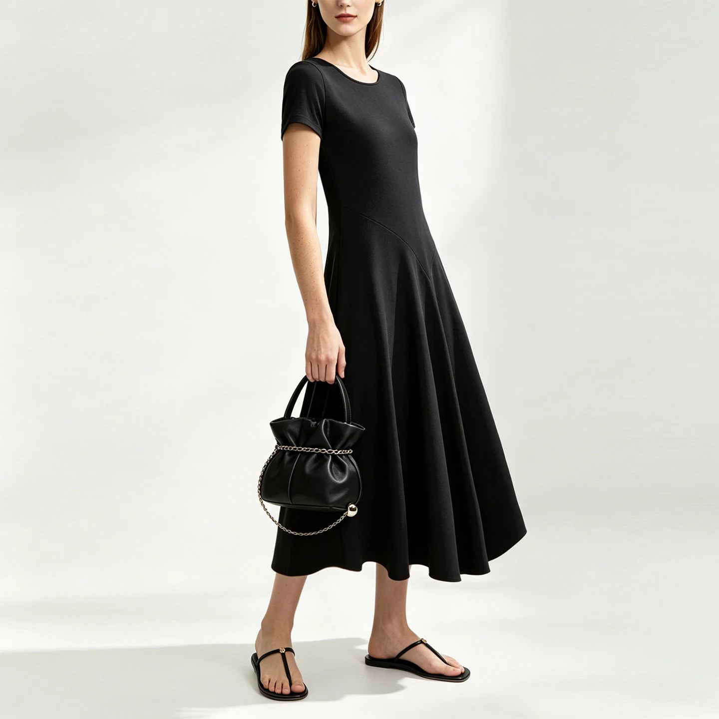 Stilvolles Damen Midikleid Mit Stretch Für Büro Und Alltag