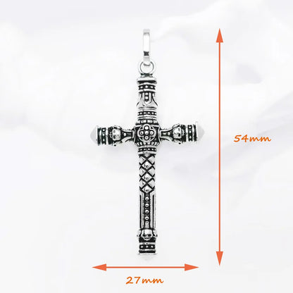 Damen-Charm-Anhänger Talisman-Kreuz außergewöhnlich handgefertigt aus Sterlingsilber
