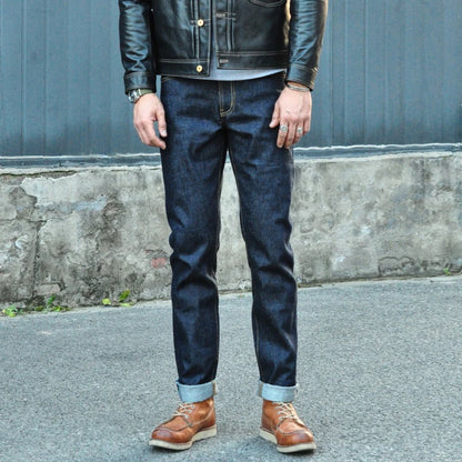 Herren Jeans aus Selvedge Denim mit schmaler Passform und Reißverschluss