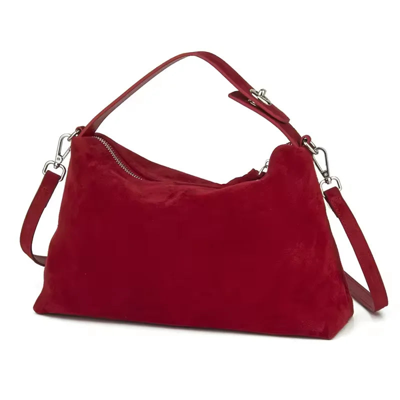 Wildleder-Handtasche | Elegant und Großzügig