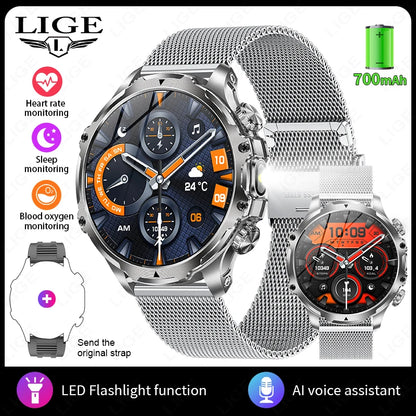 Männer Sport Smartwatch mit 1,9 Zoll Display und wasserdichter Bluetooth-Funktion