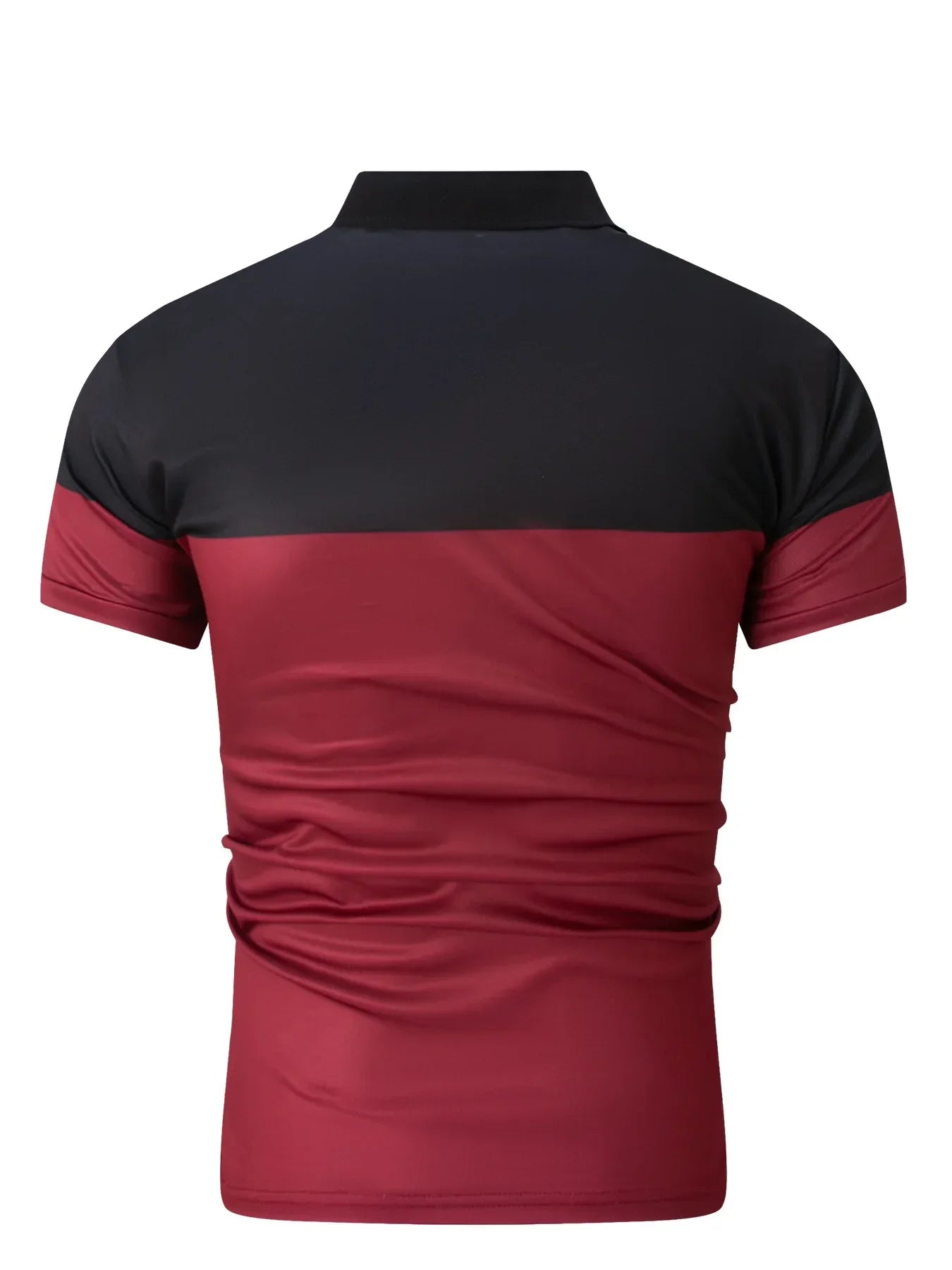Lässiges Herren-Poloshirt mit digitalem Farbpatch-Druck und Reißverschluss am Kragen – ideal für den Sommer.