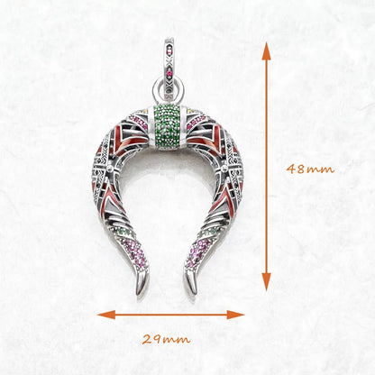 Damen-Anhänger Chinesischer Drache ethnisch aus Sterlingsilber