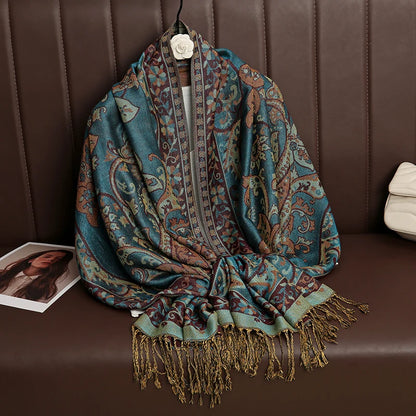 Damen Winterschal Kaschmir Pashmina Luxus Druck warm Stolen Foulard Baumwolle