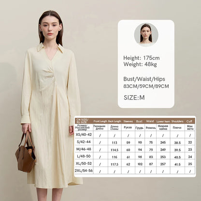 Elegantes V-Ausschnitt Damenkleid Asymmetrisch Für Reisen