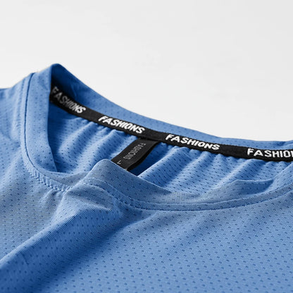 Herren Sport-T-Shirt aus Polyester mit kurzem Arm für lässigen Sommerlook