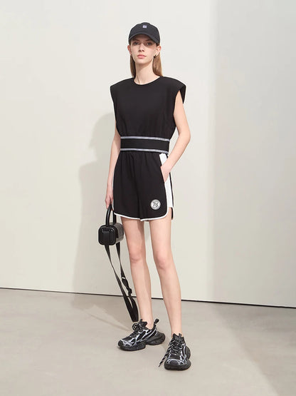 Damen Shorts im Minimalismus-Stil mit neuer Stretch-weite und ärmellos