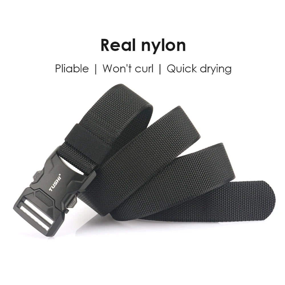 Herren-Gürtel aus Nylon für Outdoor-Einsätze mit robustem Design und Schnellverschluss