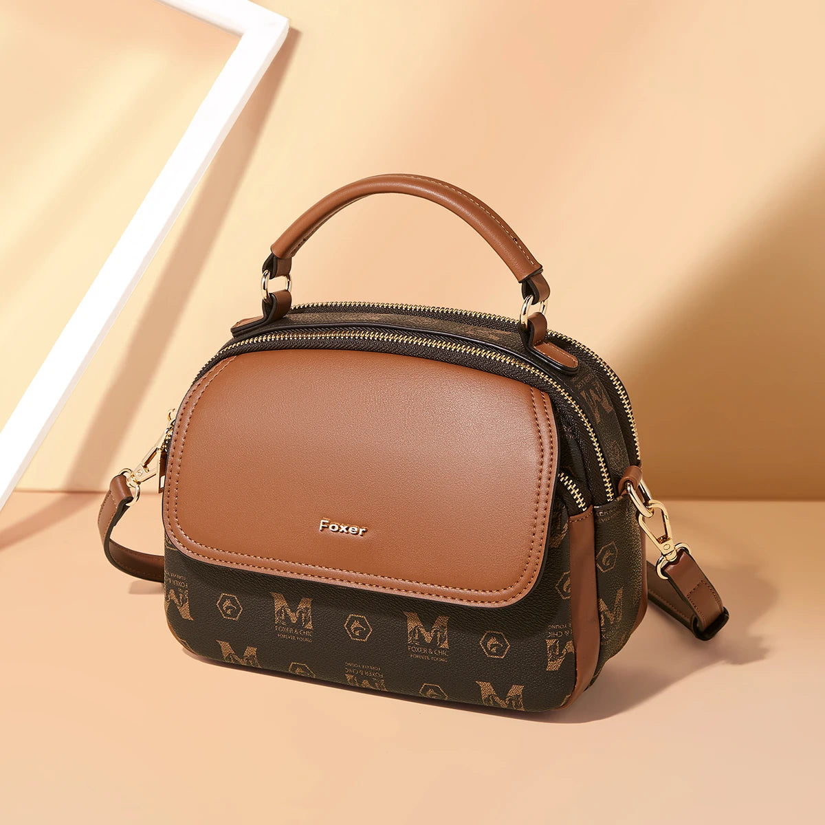 Damen Schultertasche aus PVC-Leder Im Vintage-Stil Crossbody
