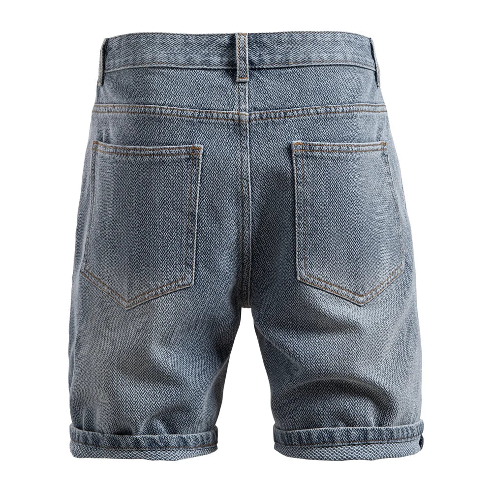 Retro-Denim Shorts Aus Baumwollmischung | Lässige Streetwear