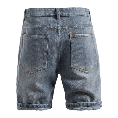 Retro-Denim Shorts Aus Baumwollmischung | Lässige Streetwear