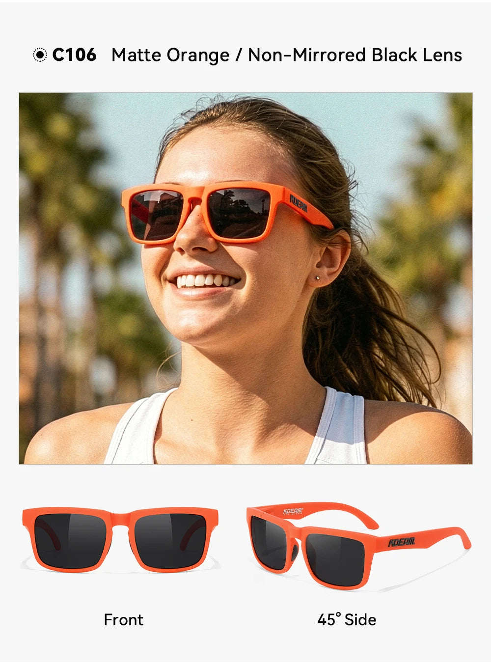 Sonnenbrille polarisiert bunt Outdoor Wandern Reißverschlussetui Unisex