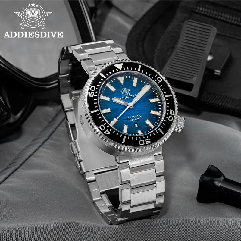 Herren Profi-Taucheruhr Automatik Saphirglas 3D-Zifferblatt 1000m Ultra Leuchtzeiger