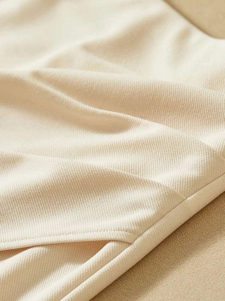 Damen Geraffter Etuirock mit Schlitz im eleganten A-Linien-Stil für das Büro