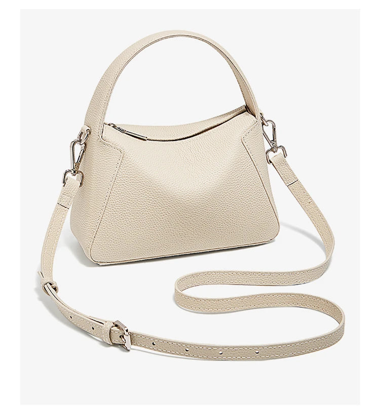 Damen Handtasche Aus Rindsleder Schulter Crossbody Minimalist Style
