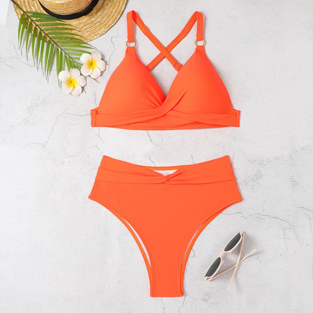 Sexy Damen-Bikini-Set mit Bräunungseffekt – dreiteiliges Badeanzug-Set für Strand und Pool