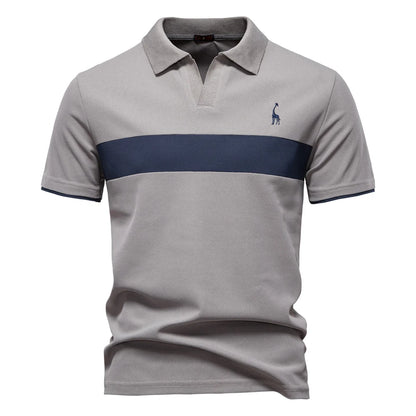 Herren Sommerpoloshirt Atmungsaktiv Leicht Gewebt Slim Fit Cool