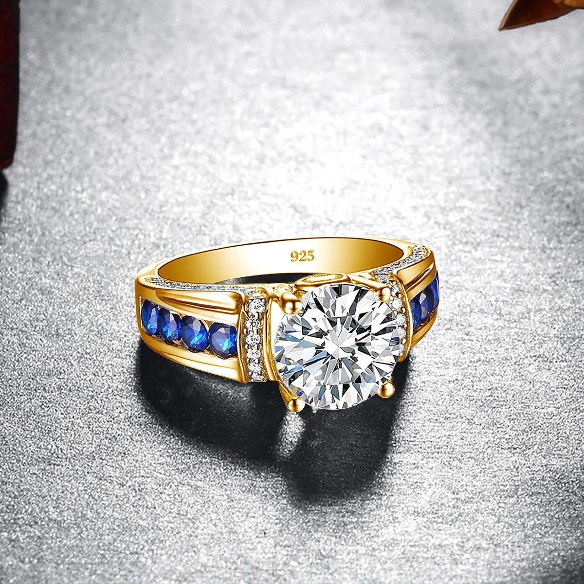Damen-Ring Moissanit D-Farbton VVS1 2 Ct Sterlingsilber 925 Schmuckqualität Premium