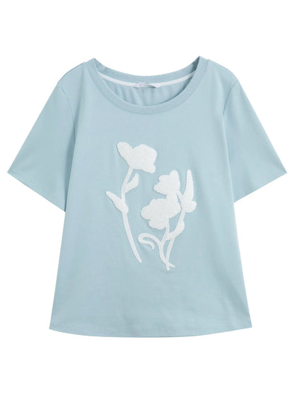 Damen-Colorblock-T-Shirt in Übergröße mit kurzen Ärmeln und figurformendem Design – sportlich und retro für den Alltag