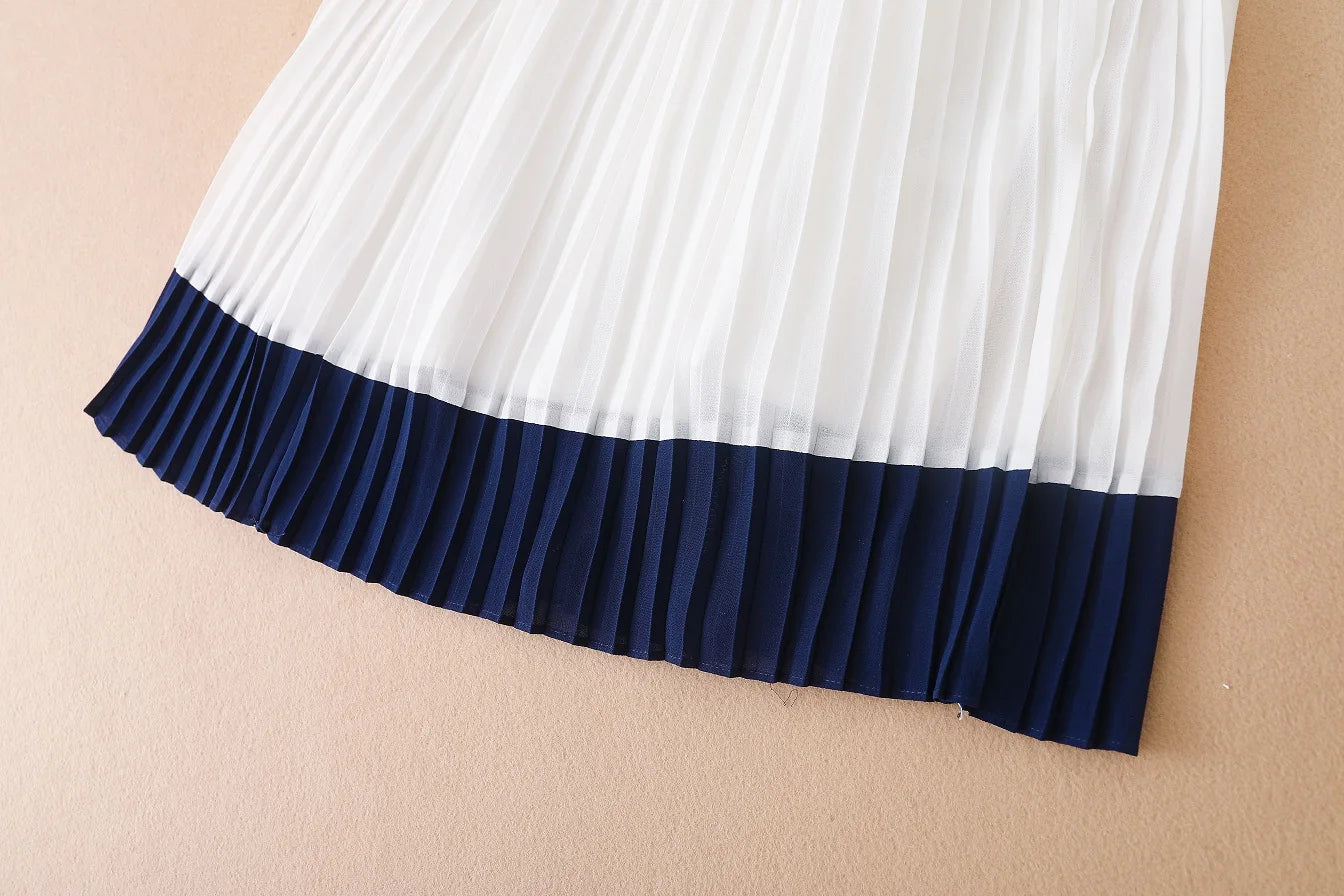 Mädchen Kleider Ärmellose Sommer Chiffon Plissee Kleidung Kinder Kleider Baby Mädchen Einteiliges Kleid