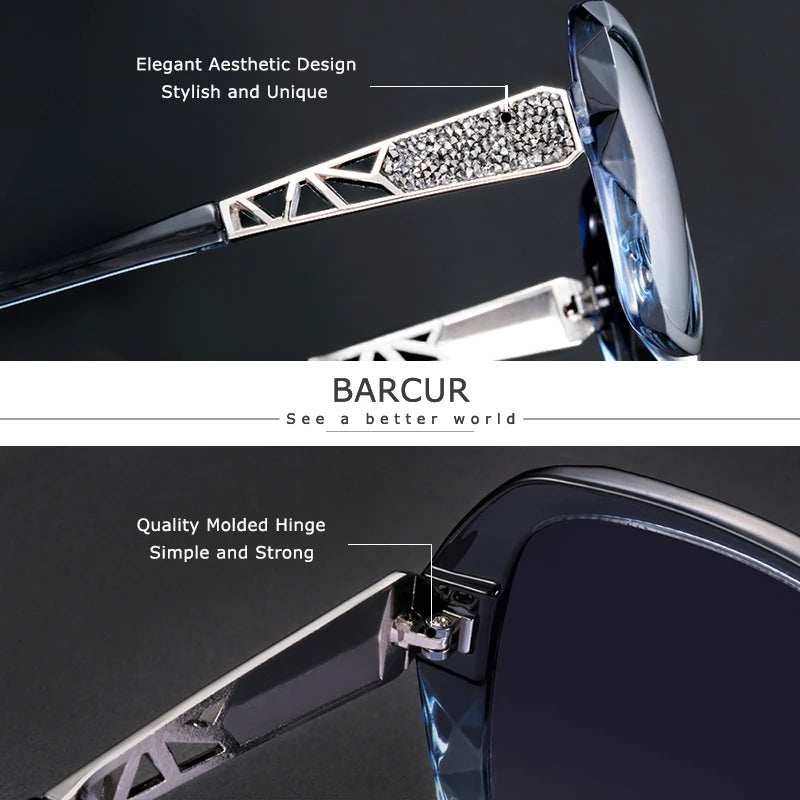 Damen-Sonnenbrille UV400 Farbverlauf polarisiert elegant Lady