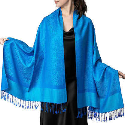 Damen Jacquard Schal ethnisch Kaschmir dick weich Halstuch Bandana Outdoor